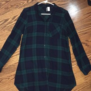 H&M long flannel shirt